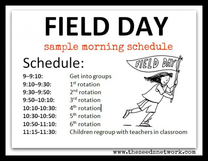 Field Day Schedule Template